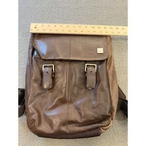 KNOMO London Hudson Men's Brown Leather Business Backpack